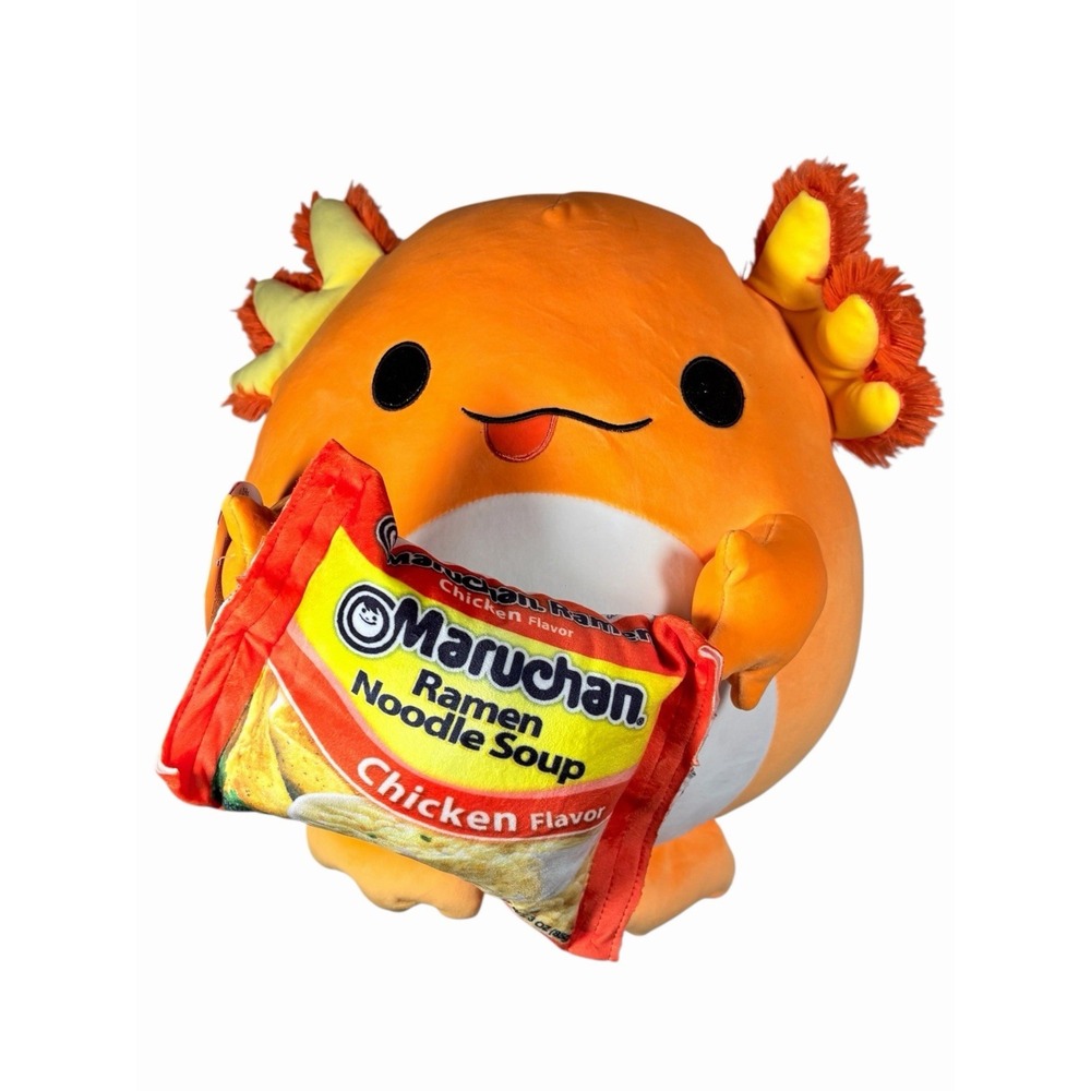 ZURU Snackles 14" ALBIE Axolotl Maruchan Ramen Noodle Soup Chicken Flavor Plush